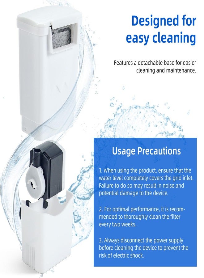 RunDuck Replaceable Turtle Tank Filter with Waterfall Flow - Easy Installation, Low Water Level Start, Suitable for Small Fish Tanks, Aquariums, and Turtle Tank Accessories - Image 4